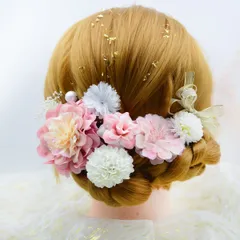 和柄フラワー 立体リボン 2WAYヘアピン 着物や浴衣の装いに ギフト