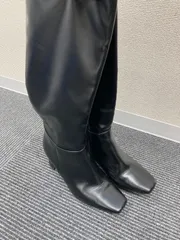 ￥0 GU ロングブーツ L ブラック【ファッション】【2】