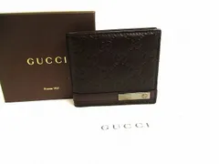 グッチ GUCCI シマ GG シグネチャー レザー コインウォレット 2つ折り 財布 コンパクト財布 メンズ レディース 【未使用保管品】