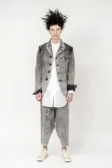 BLACK COMME des GARCONS 20ss ケミカルウォッシュデニムジャケット M ブラックコムデギャルソン 2020ss AD2020