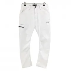 オークリー カーゴパンツ 白 一部メッシュ調 上部裏地付 メンズ 32 ゴルフウェア Oakley