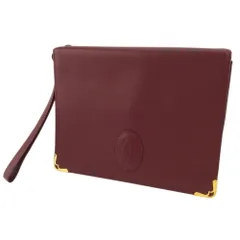【最大30％OFF★ウィンターセール】カルティエ CARTIER クラッチバッグ マストライン ボルドー ゴールド レディース 中古