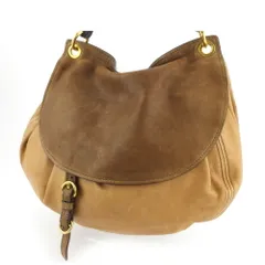 【最大30％OFF】ミュウミュウ MIUMIU ハンドバッグ ロゴ ベージュ ブラウン ゴールド レディース 中古