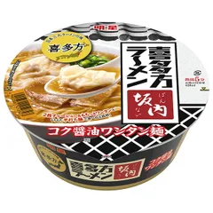 明星食品 喜多方ラーメン坂内 コク醤油ワンタン麺 108g×12個入| 送料無料 インスタント 即席 カップ麺 カップラーメン
