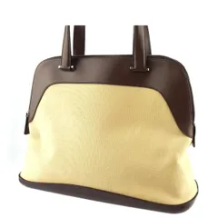 【最大30％OFF】サルヴァトーレフェラガモ Salvatore Ferragamo ハンドバッグ バイカラー 異素材コンビ ベージュ ブラウン シルバー レディース 中古