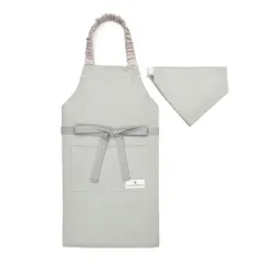 COLORFUL CANDY STYLE 新品  子どもエプロン (100～120cm) くすみ無地 くすみミントグリーンのサムネイル