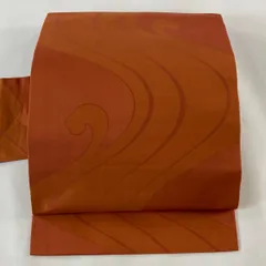 【在庫一掃】 名古屋帯 美品 優品 波頭 朱色 正絹 【中古】