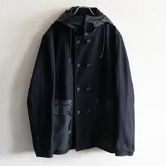 PRADA プラダ　ブラック ピーコート　テーラードジャケット L ハーフコート 24AW new/PRADA ダブルブレストピーコート Coat Navy (PRADA