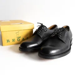 【試着のみ極美品】REGAL 【プレーントゥ レザーシューズ】26EE ブラック リーガル 革靴 s2512031