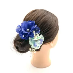 和服に合わせる 造花のヘアピン お祭り 浴衣 雰囲気アップ