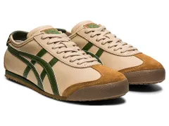 新品未使用 Onitsuka Tiger（オニツカタイガー）MEXICO 66 BEIGE/GRASS GREEN ローカット スニーカー 男女兼用 23 23.5 24 24.5 25 25.5 26 26.5 27 27.5 28CM