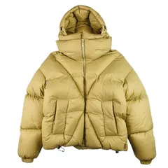 新品未使用★Bacon★ベーコン・DOUBLE B WLT ブランドロゴワッペン フード付き ハイネック ダブルジップ ダウンジャケット オーバーサイズ仕立て(S)メンズダウンジャケット アウター 冬物 カジュアル ブランド ジャケット