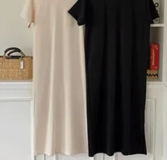 ロング半袖ONE PIECE ブラック