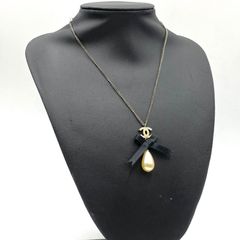 極美品】シャネル ネックレス リボン ココマーク 07C 首飾り 