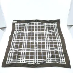 BURBERRY　バーバリー ハンカチ　スカーフ　コットン　メンズ　チェック　ブラウン