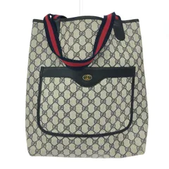 GUCCI グッチ オールドグッチ/トートバッグ  シェリーライン/インターロッキング/GGスプリーム 904 02 003   ネイビー  / 240001177769
