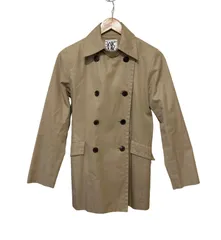 ZM1686 MICHEL KLEIN ミッシェルクラン　トレンチコート　ベルト付き　ミドル丈　レディース　ベージュ　サイズ38