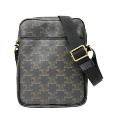 【セリーヌ CELINE】 Vertical Messenger Bag バーティカル トリオンフ メッセンジャー ショルダーバッグ 斜め掛け ダークブラウン 茶のサムネイル