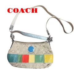 コーチ　ショルダーバッグ　17425 シグネチャー　ワンショルダー　カラフル