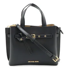 MICHAEL KORS マイケル コース マイケルコース エミリア スモール サッチェル ハンドバッグ 2WAY ショルダーバッグ レザー ブラック 35F0GU5S5T