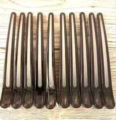 10本セット　ヘアクリップ　ダッカール　美容　理容　ブラック　黒　ヘアピン