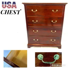 【アメリカ家具】4段チェスト アメリカンミッドセンチュリーモダン アンティーク 収納家具 衣類収納 トーマスビル 米軍放出(D)HI30PK#25