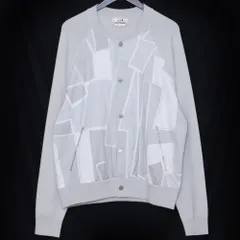 未使用 HERMES Hシネティック ウールニットブルゾン Lサイズ グレーのサムネイル