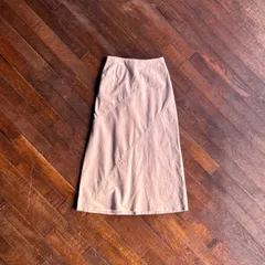 COMME CA EAZY LIVING 00s Corduroy Paneled Long Skirt China Made Cotton Blend L
