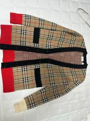 バーバリー チェック パータン カーディガン レッド XXS