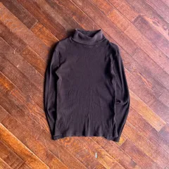 CINEMA CLUB 00s High Neck Rib Knit Bangladesh Made Cotton M