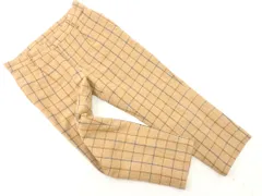 BEAUTY & YOUTH ビューティ&ユース ユナイテッドアローズ ウール混 チェック クロップド パンツ sizeS/ベージュｘ青ｘ茶 ◇■ レディース