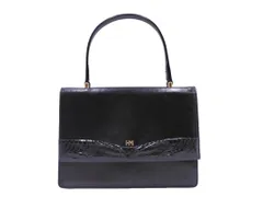 HANAE MORI ハナエモリ レザー ハンド バッグ 黒 ■■ レディース