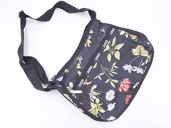 LeSportsac レスポートサック クラシックホーボー 花柄 ショルダー バッグ 黒 ■■ レディース