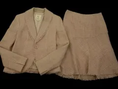 KUMIKYOKU 組曲 ウール混 ツイード セットアップ ジャケット スカート スーツ size2/ベージュ ◇■ レディース