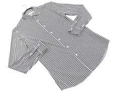 ZARA ザラ スリムフィット ストライプ シャツ sizeM/白ｘ紺 ◇■ メンズ