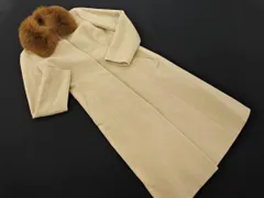 BOSCH ボッシュ ファー アンゴラ混 2WAY ロング コート size38/ライトベージュ ◇■ レディース