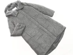 LE CIEL BLEU ルシェルブルー ウール混 ストライプ ダウン コート size38/グレー ◆■ レディース