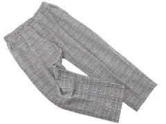 URBAN RESEARCH アーバンリサーチ 裏起毛 チェック イージー ワイド パンツ size40/黒ｘオレンジ ◇■ メンズ