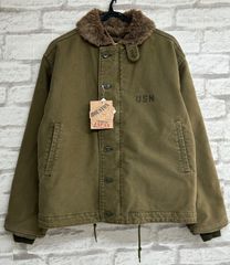 希少サイズ44】HOUSTON N-1 デッキジャケット オリーブ 2XL相当 - メルカリ