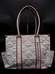 Samantha Vega サマンサベガ キルティング ロゴ 刺繍 トート バッグ オフホワイト ■■ レディース