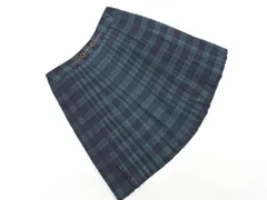 earth music&ecology アースミュージック＆エコロジー チェック プリーツ スカート sizeM/緑 ◇■ レディース