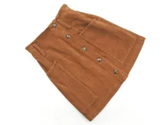 Kastane カスタネ コーデュロイ Aライン 台形 スカート 茶 ◇■ レディース