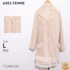 美品 AXES FEMME アクシスファム ジャケット・アウター コート 長袖 ボア素材 レース切替 フェミニン ベージュ 　ホワイト　 【TCA60-00】 送料無料　古着　レディース