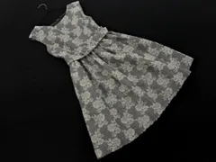 JILLSTUART ジルスチュアート 花柄 チェック ベルト付き Aライン ワンピース size0/白ｘ黒 ◇■ レディース