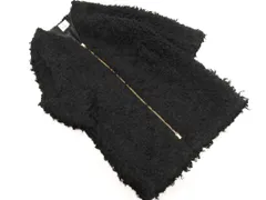 nano universe ナノユニバース フェイクファー ジップアップ ノーカラー コート size36/黒 ◇■ レディース