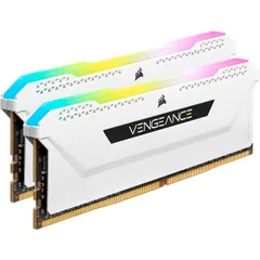 CORSAIR DDR4-3200MHz デスクトップPC用 メモリ VENGEANCE RGB PRO SLシリーズ 32GB [16GB×2枚] CMH32GX4M2E3200C16W (PC4-25600)ホワイト