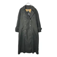80年代 Burberrys バーバリーズ トレンチコート ブラック(レディース 4)中古 古着 V9322