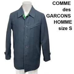 ■ コムデギャルソンオム COMME des GARCONS HOMME ステンカラーコート 田中オム ヴィンテージ 黒 コットン S メンズ S5Y381