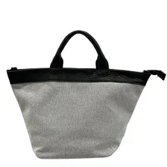 BARNEYSNEWYORK(バーニーズ) ハンドバッグ - アイボリー×ネイビー×黒 レザー