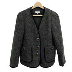 DRESSTERIOR(ドレステリア) ジャケット サイズ34 S レディース - ダークグレー×ダークネイビー 長袖/ニット/秋/冬